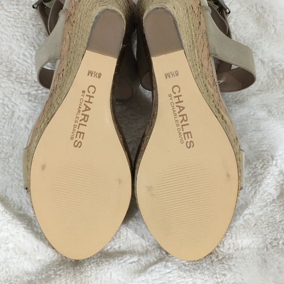 Charles by Charles David Adament Wedge Sandals-8.5 - Picture 7 of 8